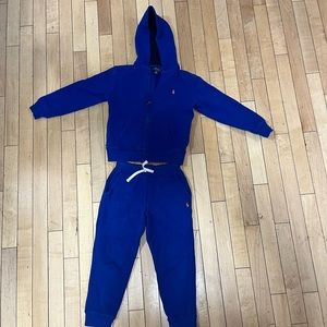 Royal blue boys polo set